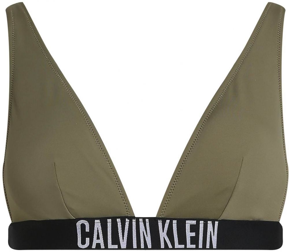 Calvin Klein Swimwear Bikinový top  zelená / čierna / biela