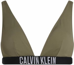 Calvin Klein Swimwear Bikinový top  zelená / čierna / biela
