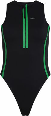 Calvin Klein Swimwear Jednodielne plavky  tyrkysová / čierna