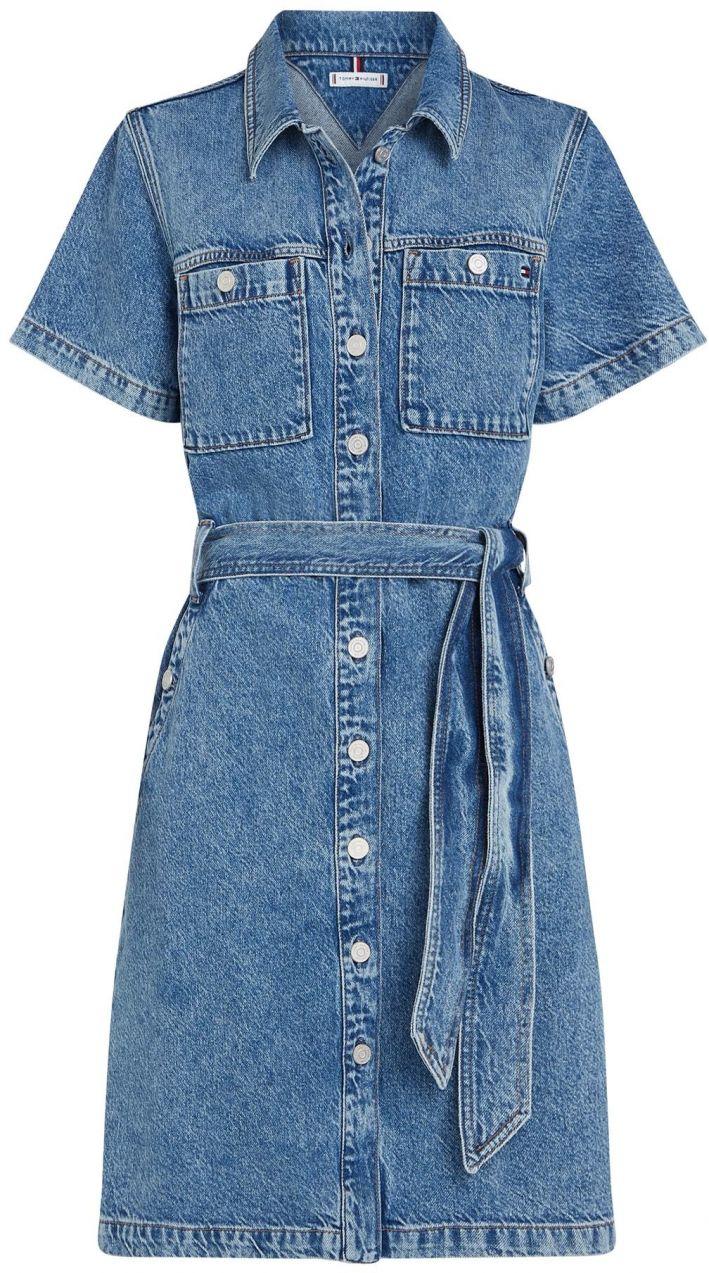 TOMMY HILFIGER Košeľové šaty  modrá denim