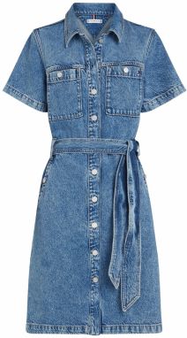 TOMMY HILFIGER Košeľové šaty  modrá denim
