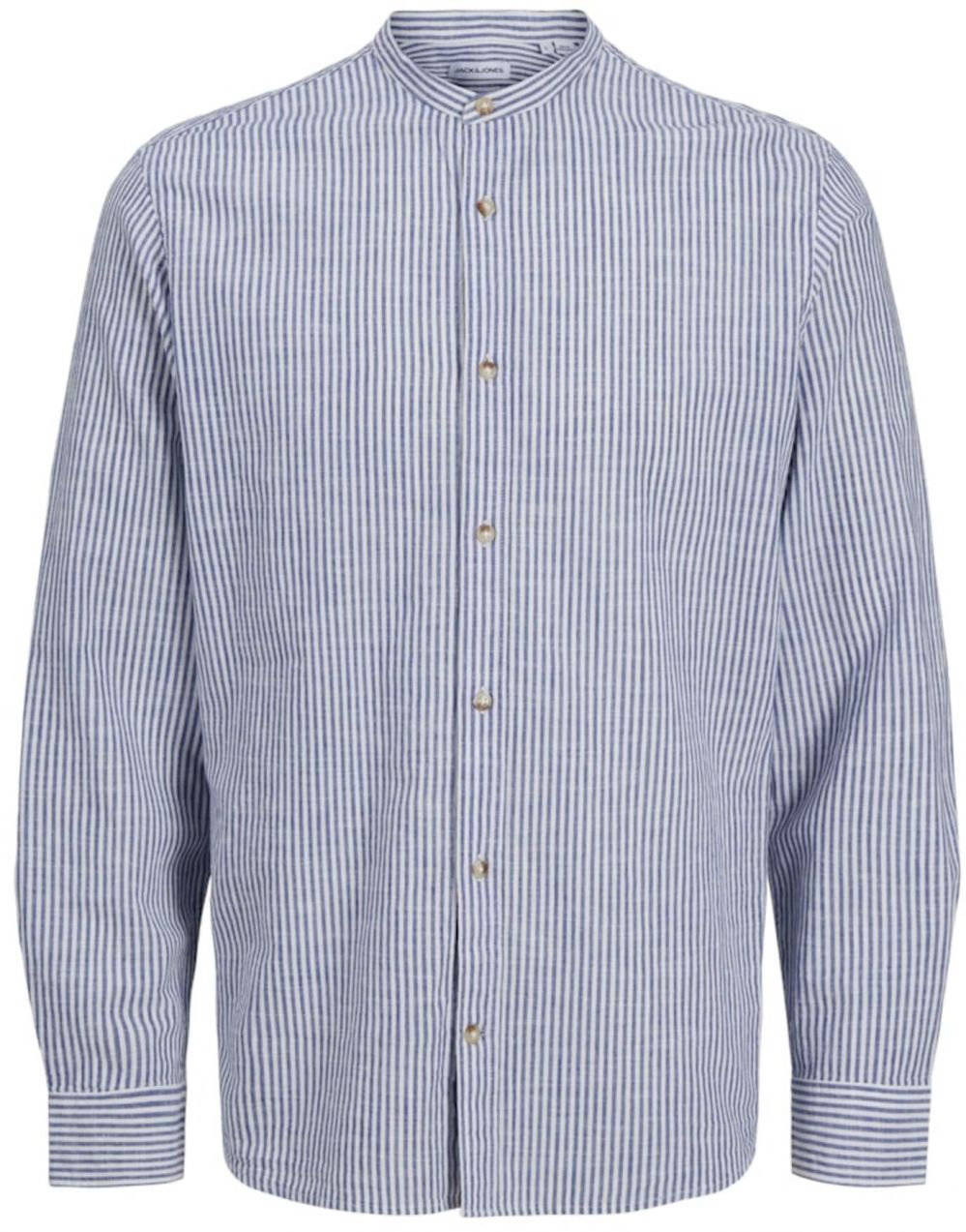 JACK & JONES Košeľa 'JJESummer Band'  modrosivá / biela