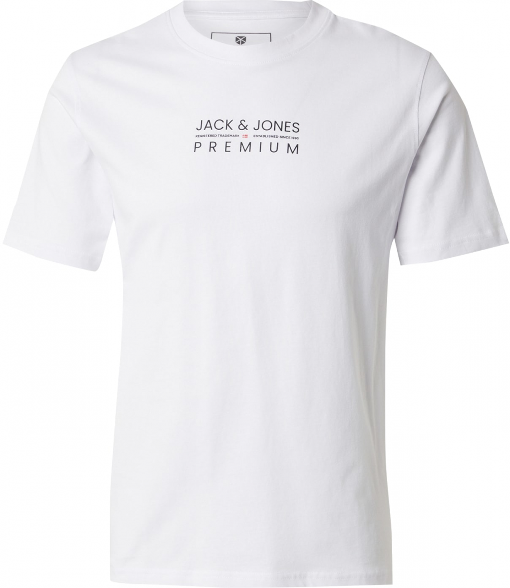 Jack & Jones Premium Tričko 'JPRBLUATLAS'  červená / čierna / biela