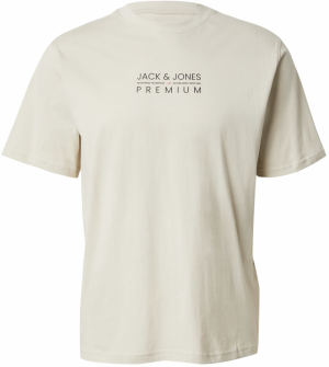 Jack & Jones Premium Tričko 'JPRBLUATLAS'  krémová / čierna
