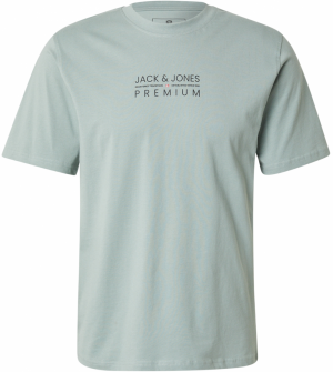 Jack & Jones Premium Tričko 'JPRBLUATLAS'  svetlozelená / červená / čierna / šedobiela