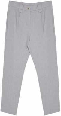 Trendyol Plisované nohavice  pastelovo zelená