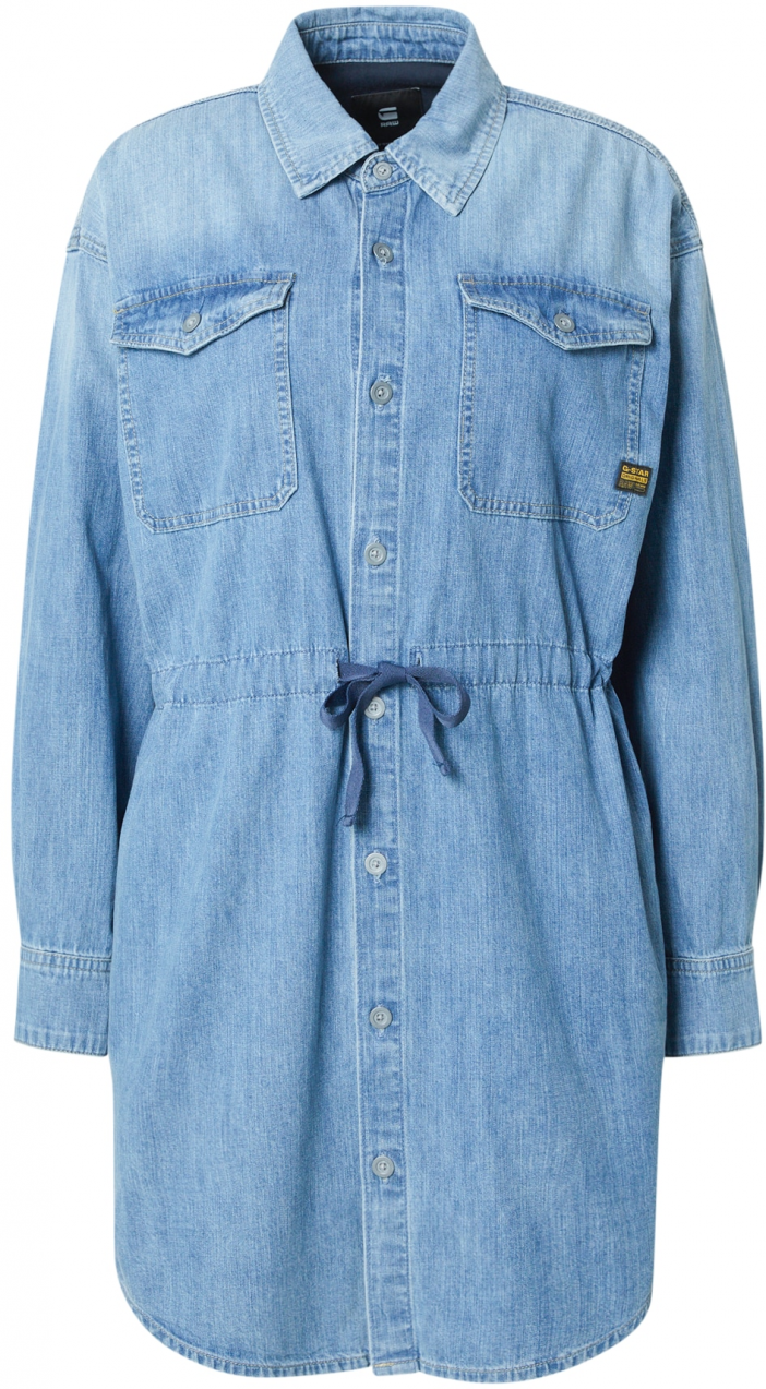G-STAR Košeľové šaty  modrá denim