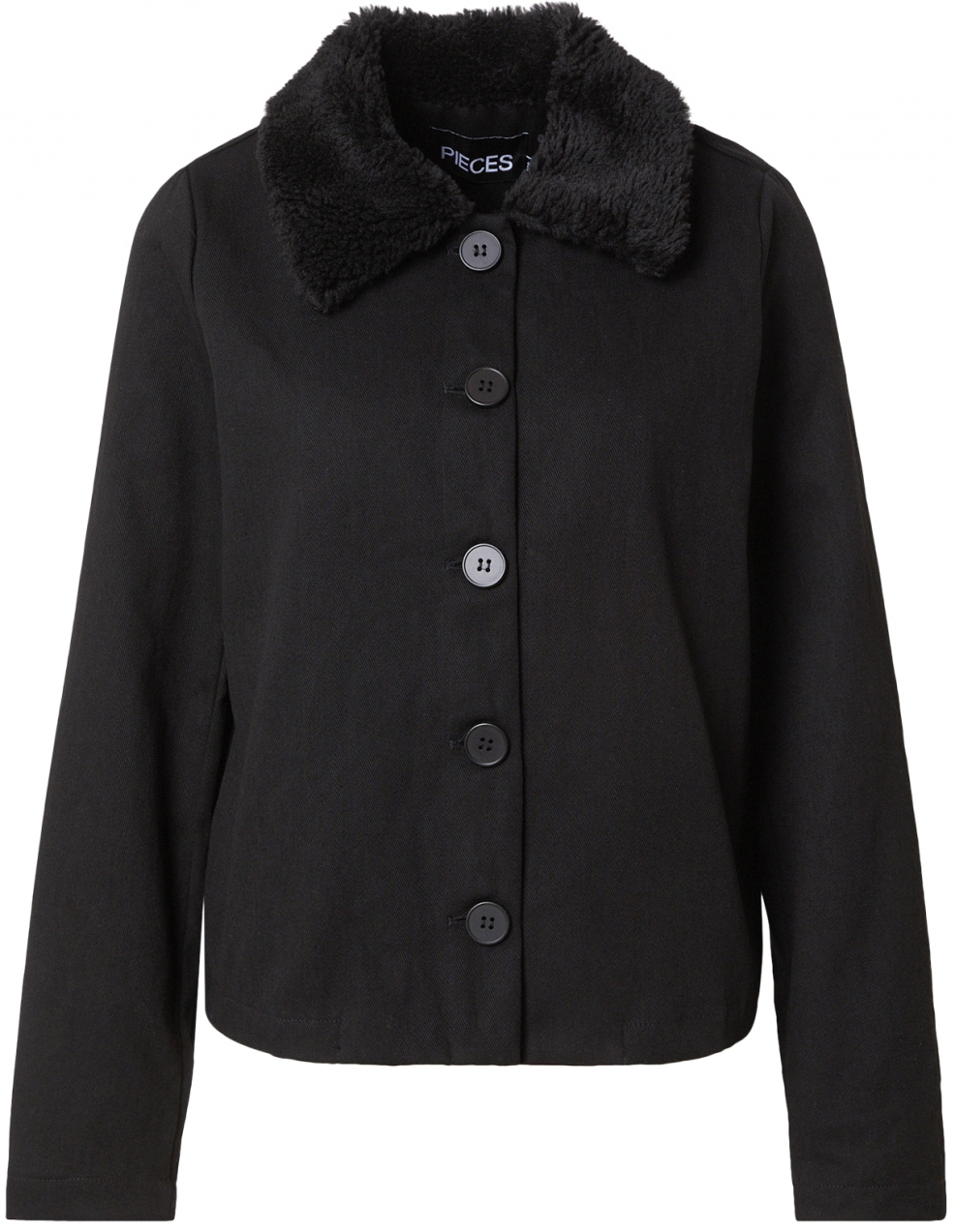 PIECES Prechodná bunda 'PCJackie'  čierny denim