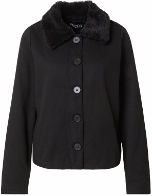 PIECES Prechodná bunda 'PCJackie'  čierny denim