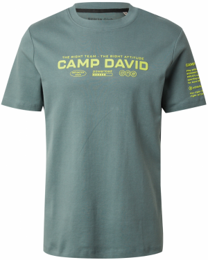 CAMP DAVID Tričko  svetložltá / petrolejová