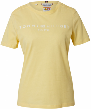 TOMMY HILFIGER Tričko  svetložltá / biela