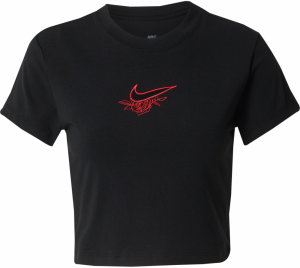 Nike Sportswear Tričko 'VDAY'  karmínovo červená / čierna / biela
