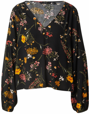 VERO MODA Blúzka 'VMEASY JOY'  tmavožltá / jedľová / brusnicová / čierna