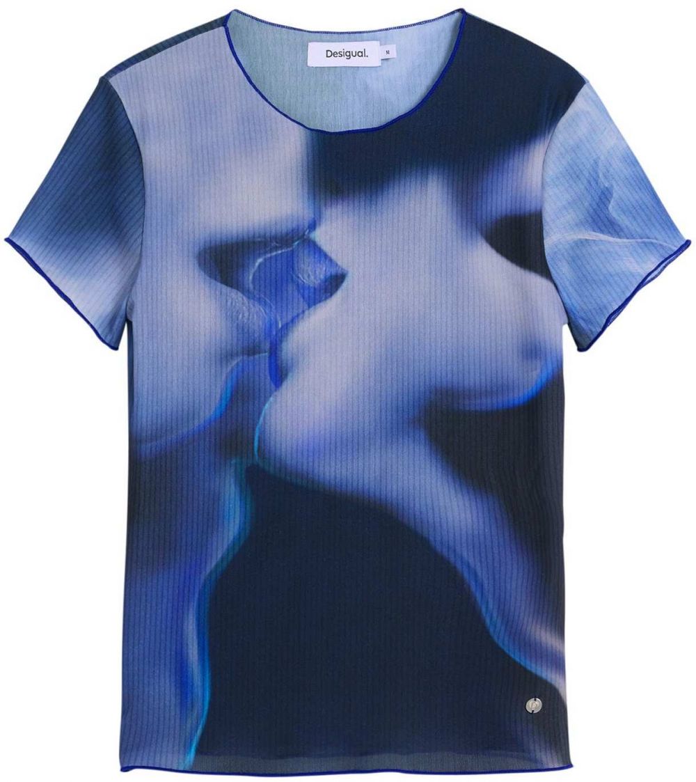 Desigual Tričko 'Kiss'  modrá / námornícka modrá / indigo