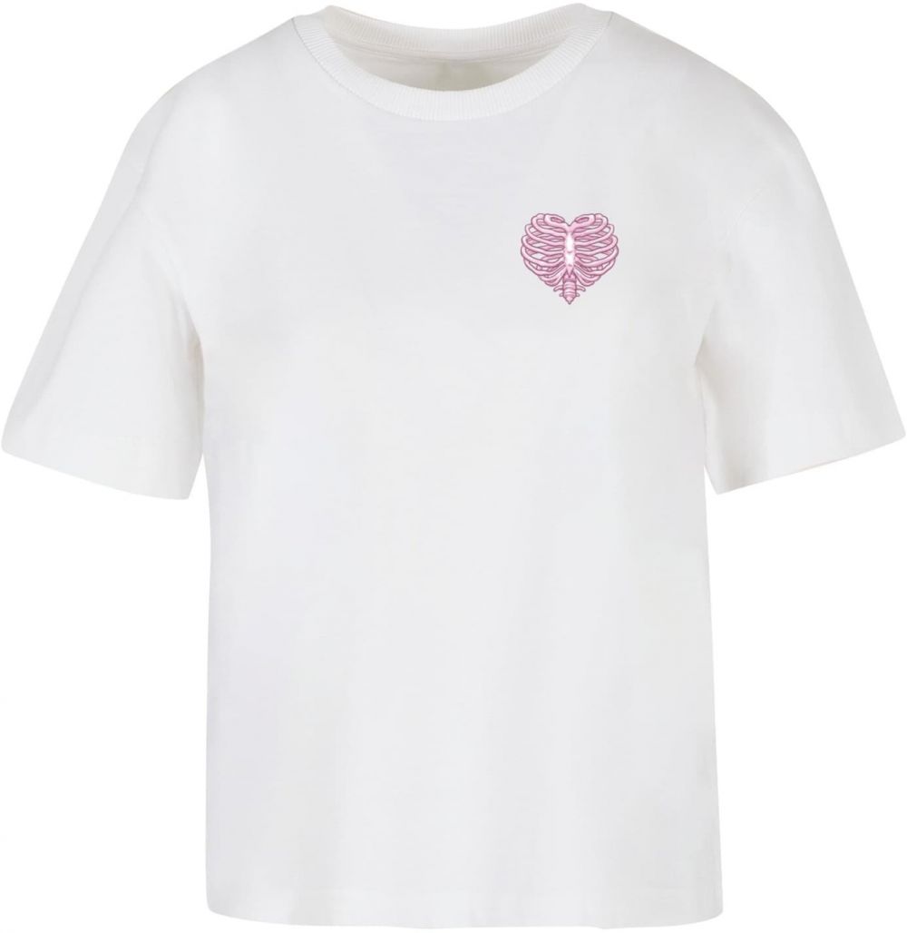 Mister Tee Tričko 'Heart Cage Rose'  zelená / ružová / tmavoružová / biela
