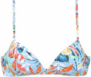 VENICE BEACH Bikinový top  svetlomodrá / oranžová / biela