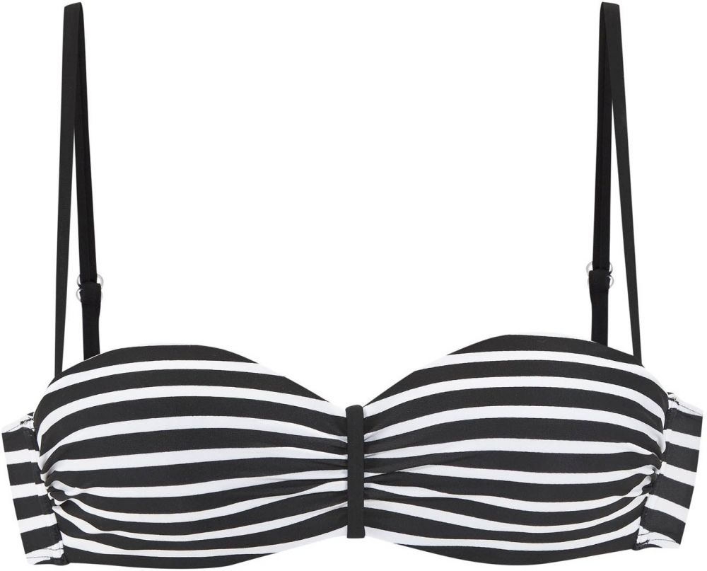 VENICE BEACH Bikinový top  čierna / biela