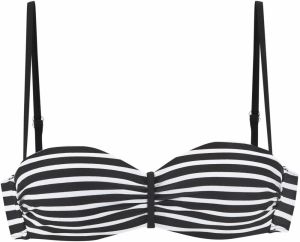 VENICE BEACH Bikinový top  čierna / biela