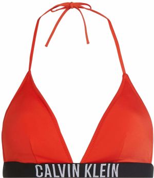 Calvin Klein Swimwear Bikinový top 'Intense Power'  oranžovo červená / čierna / šedobiela