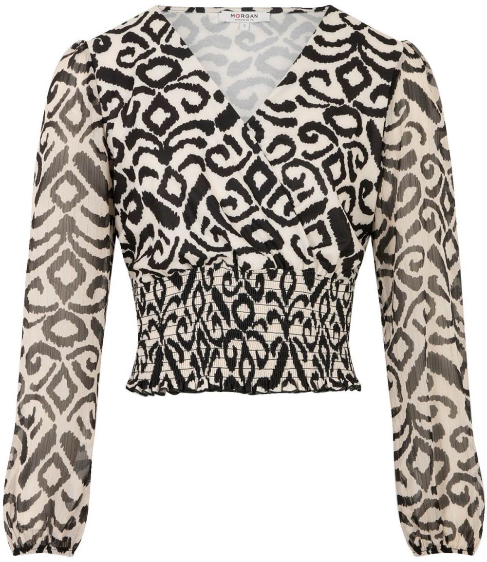 Morgan Blúzka  béžová / čierna