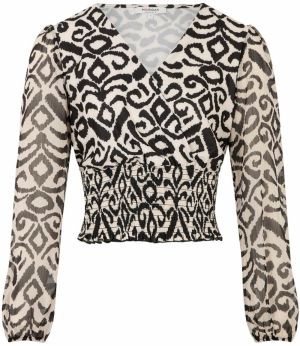 Morgan Blúzka  béžová / čierna