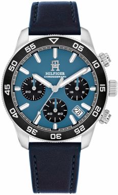 TOMMY HILFIGER Analógové hodinky '85'  námornícka modrá / opálová / čierna / strieborná