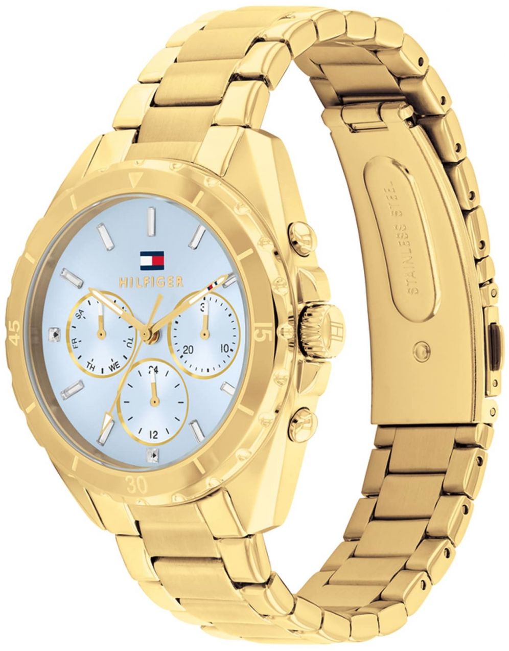 TOMMY HILFIGER Analógové hodinky 'MELLIE'  modrá / zlatá