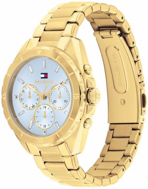 TOMMY HILFIGER Analógové hodinky 'MELLIE'  modrá / zlatá