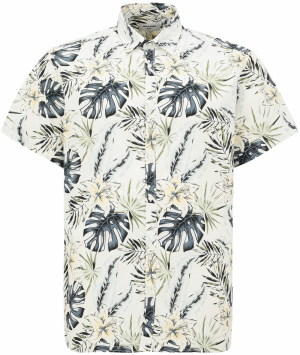Jack & Jones Plus Košeľa 'JJHAWAII'  námornícka modrá / olivová / biela