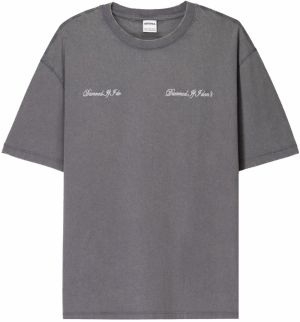 Bershka Tričko  sivá / tmavosivá