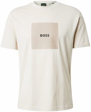 BOSS Tričko  béžová / svetlobéžová / čierna