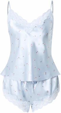 Boux Avenue Kraťasy 'AMELIA'  pastelovo modrá / tmavozelená / eozín / biela