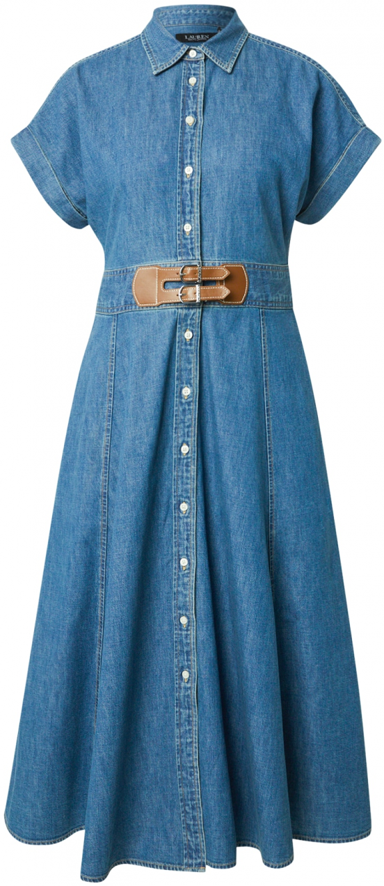 Lauren Ralph Lauren Košeľové šaty  modrá denim