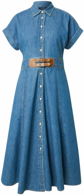 Lauren Ralph Lauren Košeľové šaty  modrá denim