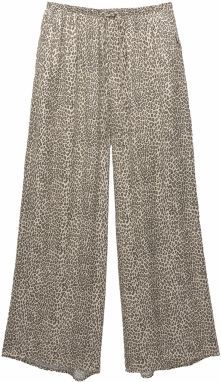 Pull&Bear Nohavice  kapučíno / tmavohnedá / čierna