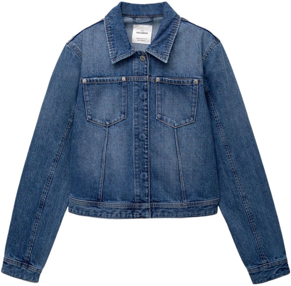 Pull&Bear Prechodná bunda  modrá denim