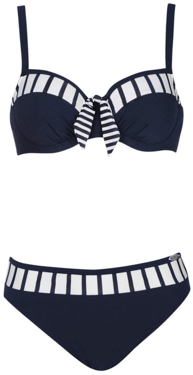 SUNFLAIR Bikiny  námornícka modrá / biela