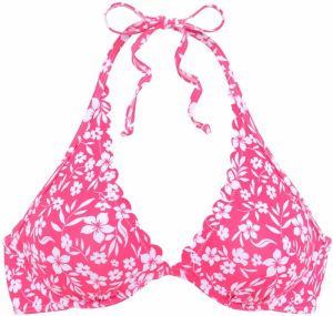 VIVANCE Bikinový top  ružová / biela