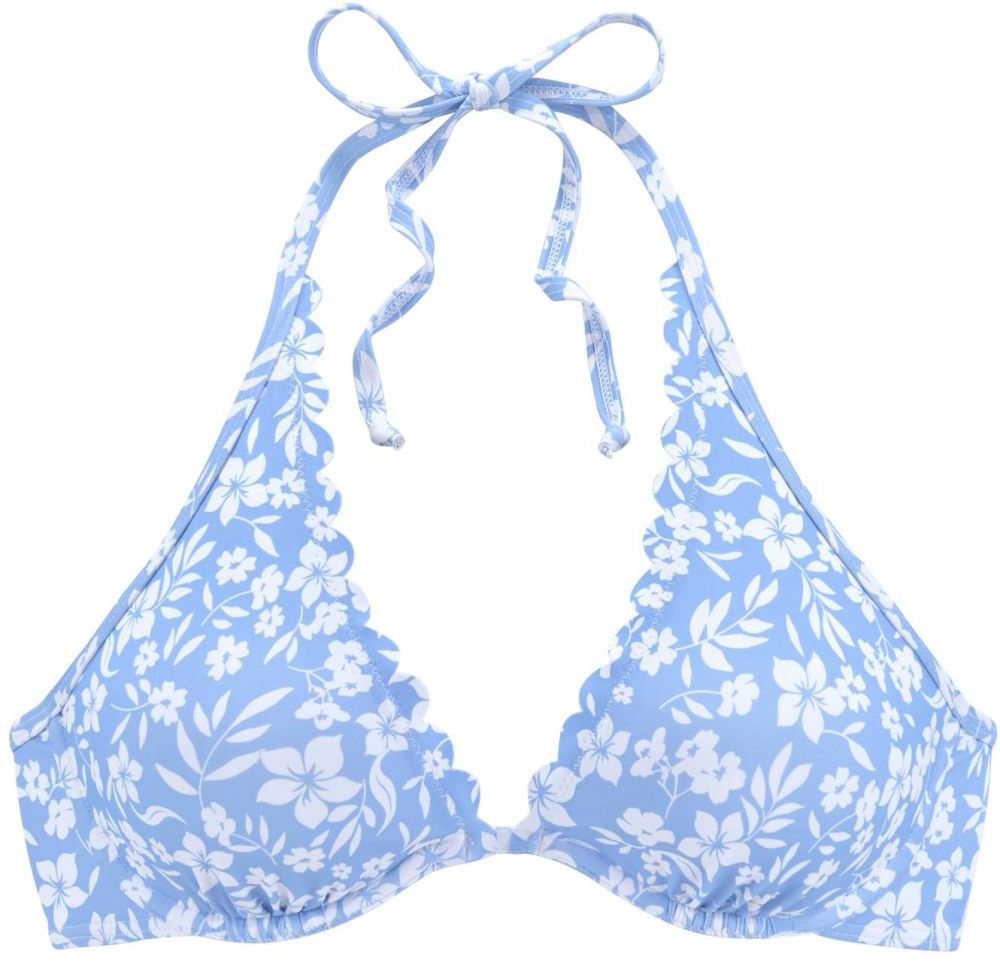 VIVANCE Bikinový top  svetlomodrá / biela