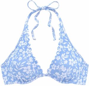 VIVANCE Bikinový top  svetlomodrá / biela