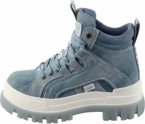 BUFFALO Šnurovacie členkové čižmy 'Aspha'  modrá denim