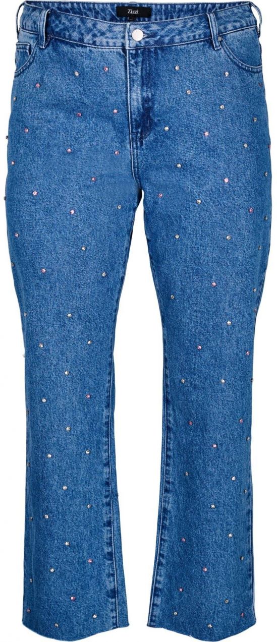 Zizzi Džínsy 'Gemma'  modrá denim / pitaya / priehľadná