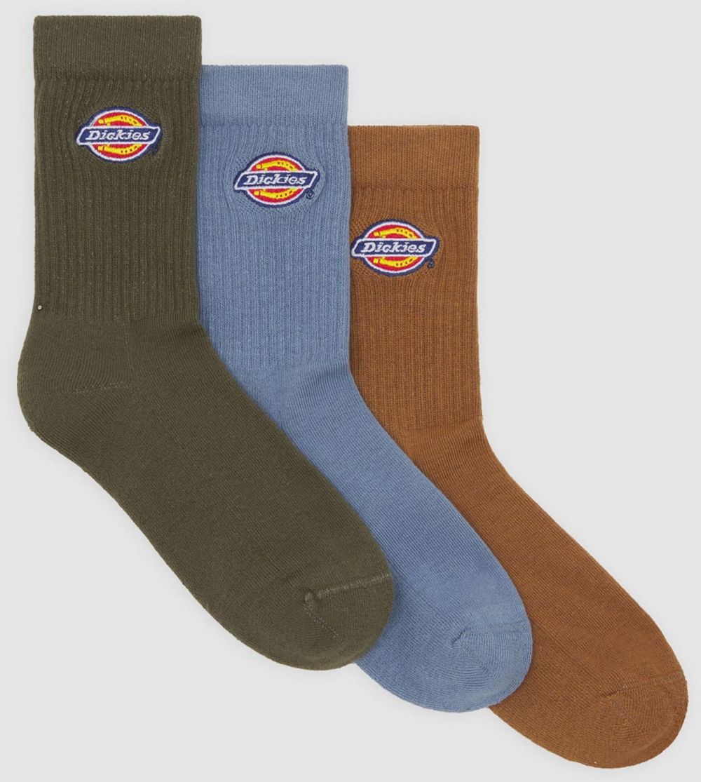 DICKIES Ponožky 'Valley Grove'  zafírová / karamelová / tmavozelená