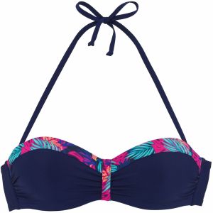 LASCANA Bikinový top  námornícka modrá / tyrkysová / tmavomodrá / tmavoružová