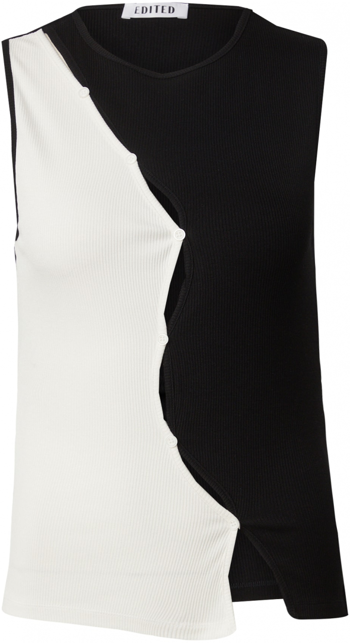 EDITED Top 'Kaia'  čierna / biela