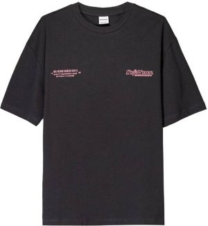 Bershka Tričko  tmavoružová / čierna / biela