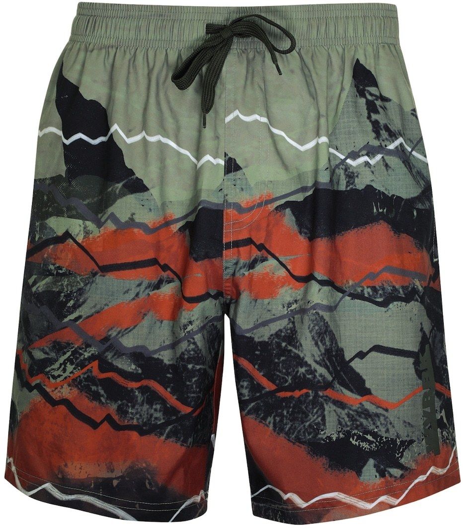 wavebreaker Plavecké šortky  kaki / jasne červená / čierna