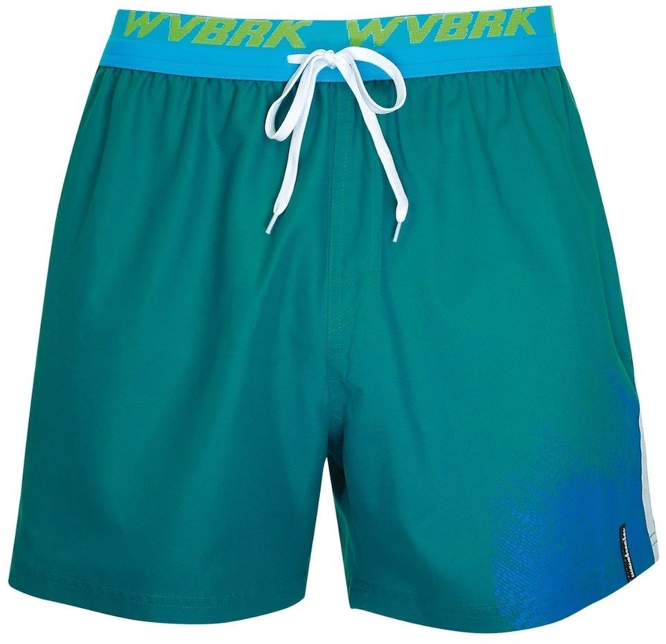 wavebreaker Plavecké šortky  azúrová / jablková / tmavozelená