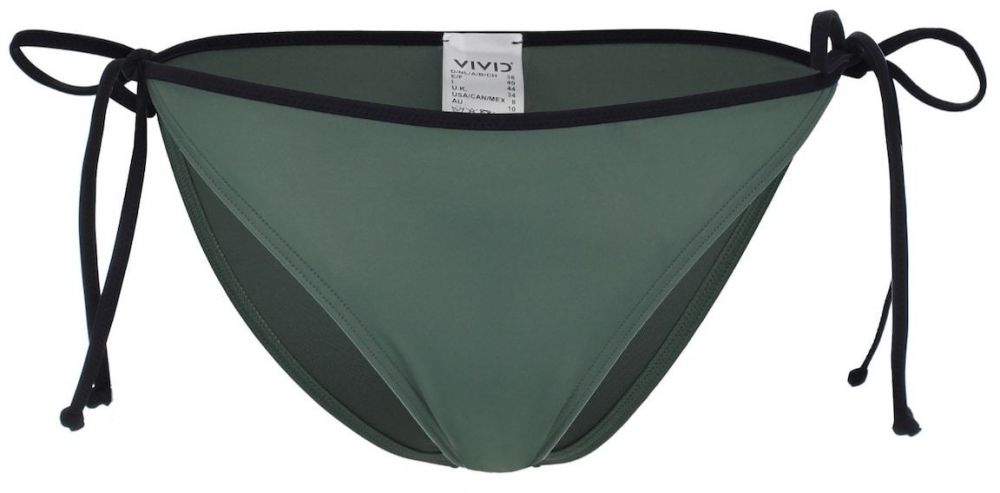 VIVID Bikinové nohavičky  tmavozelená / čierna