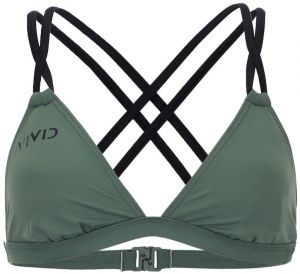 VIVID Bikinový top  tmavozelená / čierna